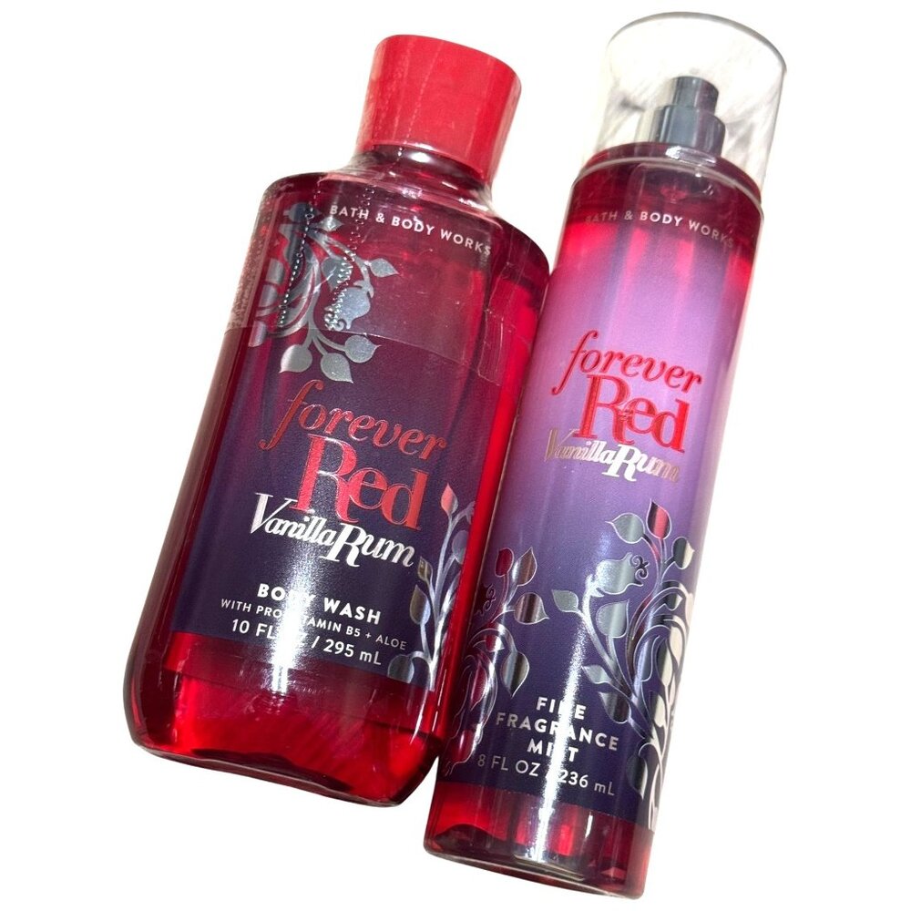 Bath & Body Works 2 Piece Forever Red Vanilla‎ Rum Set New